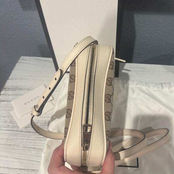 Gucci Ivory Bree GG Canvas Crossbody Bag - Picture 5 of 10